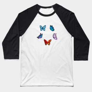 Watercolor Butterflies Baseball T-Shirt